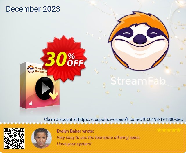 StreamFab AbemaTV Downloader for MAC (1 year) discount 30% OFF, 2024 Mother's Day offering sales. 30% OFF StreamFab AbemaTV Downloader for MAC (1 year), verified