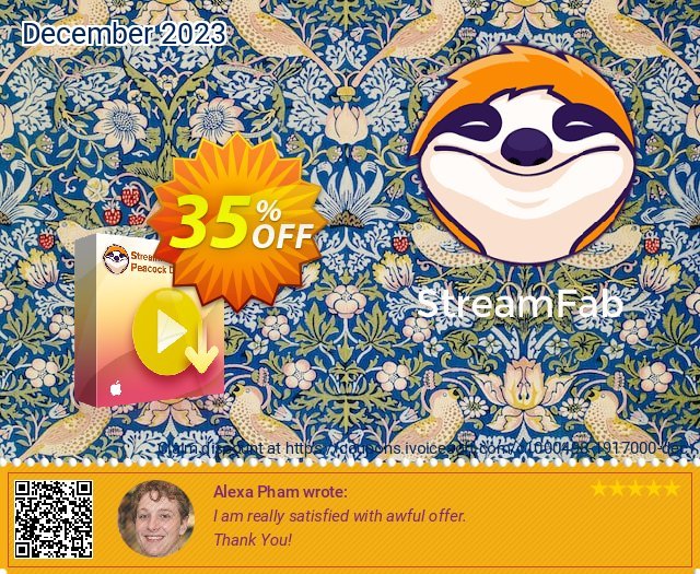 StreamFab Peacock Downloader for MAC (1 Year) discount 35% OFF, 2022 Women Day offering sales. 31% OFF StreamFab FANZA Downloader for MAC, verified