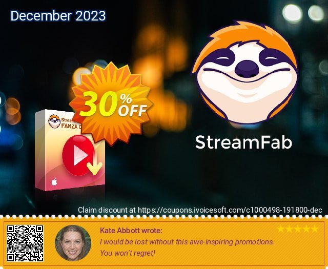 StreamFab FANZA Downloader for MAC (1 Month) discount 30% OFF, 2024 Mother's Day offering sales. 30% OFF StreamFab FANZA Downloader for MAC (1 Month), verified