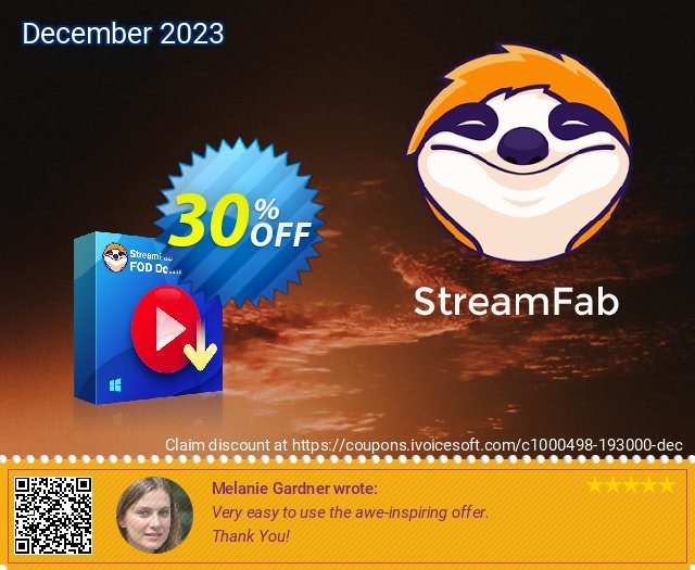 StreamFab FOD Downloader for MAC (1 Month) discount 30% OFF, 2024 Mother's Day offering sales. 30% OFF StreamFab FOD Downloader for MAC (1 Month), verified
