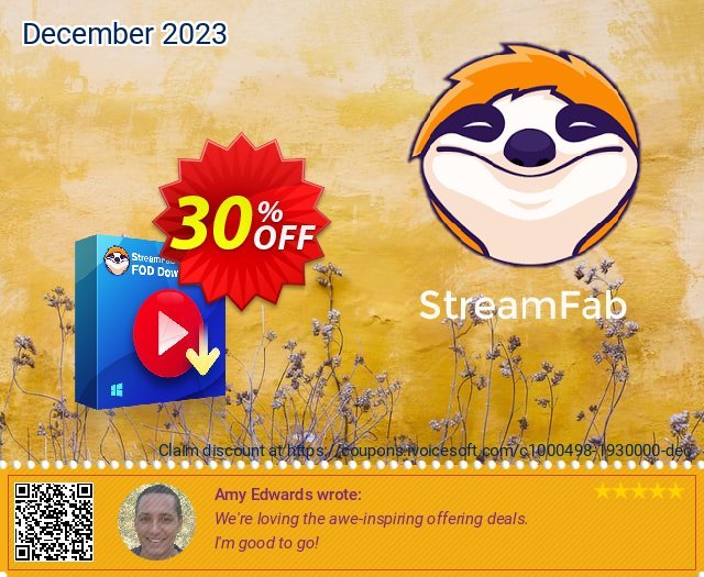 StreamFab FOD Downloader for MAC (1 Year) discount 30% OFF, 2024 Mother's Day promotions. 30% OFF StreamFab FOD Downloader for MAC (1 Year), verified