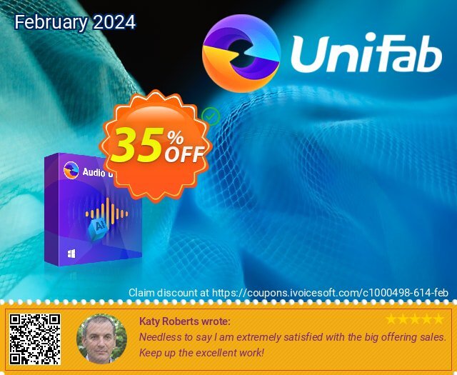 UniFab Audio Upmix AI Lifetime License discount 35% OFF, 2024 African Liberation Day promotions. 35% OFF UniFab Standard, verified