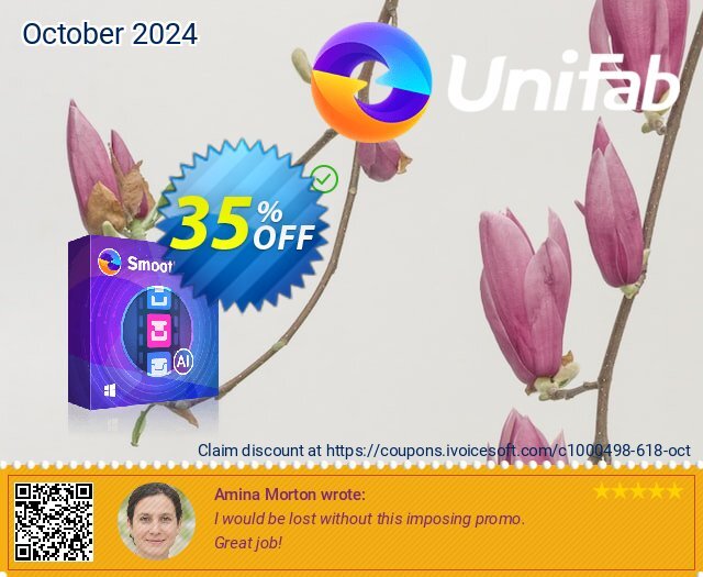 UniFab Smoother AI discount 35% OFF, 2024 Handwashing Day promo. 