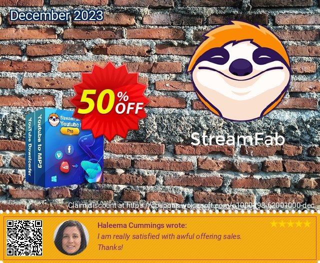 StreamFab YouTube Downloader PRO (1 Year) discount 50% OFF, 2024 Mother's Day offer. 30% OFF StreamFab YouTube Downloader PRO (1 Year), verified