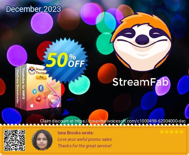 StreamFab YouTube Downloader PRO for MAC (1 Year) discount 50% OFF, 2024 World Heritage Day promotions. 30% OFF StreamFab YouTube Downloader PRO for MAC (1 Year), verified