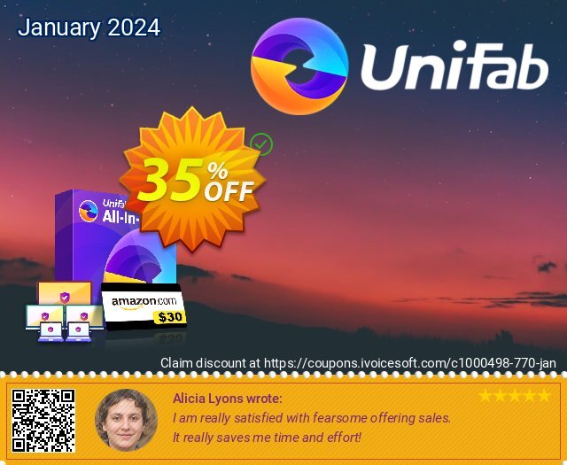 UniFab All-In-One unglaublich Preisnachlässe Bildschirmfoto