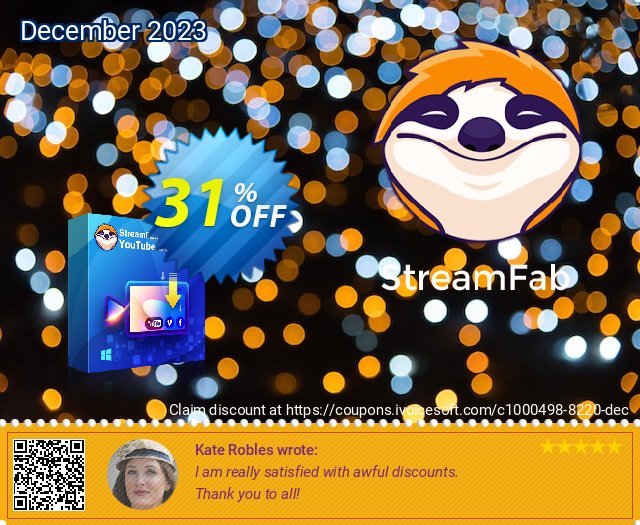 StreamFab Youtube Downloader Lifetime discount 31% OFF, 2024 Mother's Day offering sales. 31% OFF StreamFab Youtube Downloader Lifetime, verified