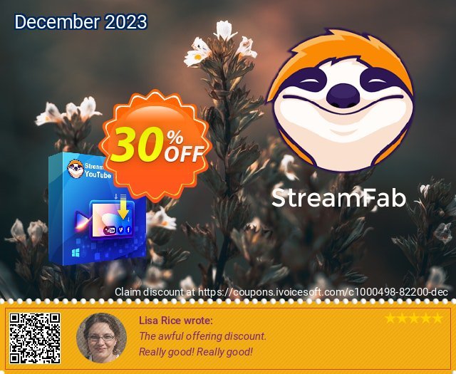 StreamFab Youtube Downloader (1 Month) discount 30% OFF, 2024 Mother's Day offering sales. 30% OFF StreamFab Youtube Downloader (1 Month), verified