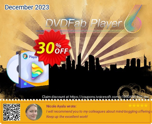 Get 30% OFF DVDFab Player 6 Standard promo sales