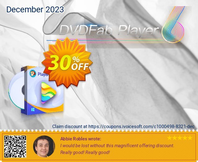 DVDFab Player 6 discount 30% OFF, 2022 Discovery Day sales. 30% OFF DVDFab Player 6, verified