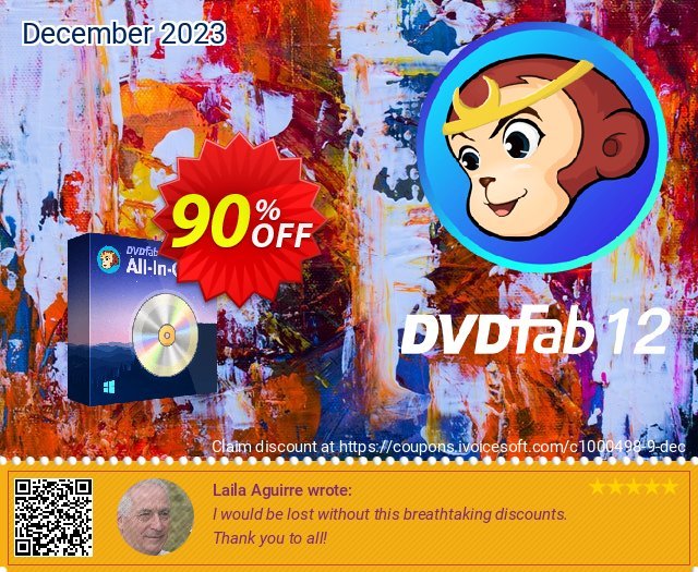 DVDFab All-In-One Lifetime Gift discount 90% OFF, 2023 New Year offering deals. 50% OFF DVDFab Blu-ray Ripper for Mac, verified