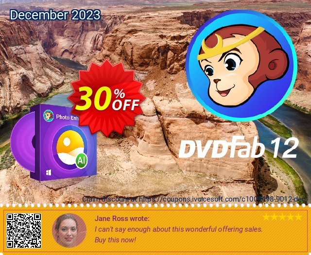 DVDFab Photo Enhancer AI (1 year license) discount 30% OFF, 2022 Islamic New Year promo sales. 30% OFF DVDFab Photo Enhancer AI (1 year license), verified