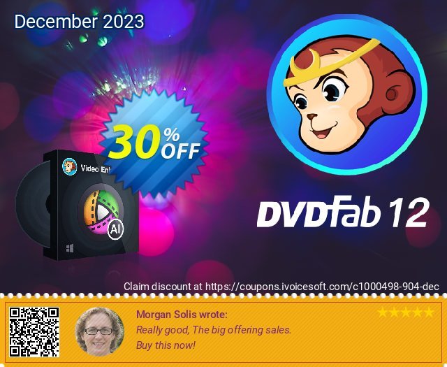 DVDFab Video Enhancer AI discount 30% OFF, 2022 African Liberation Day offering discount. 50% OFF DVDFab Video Enhancer AI, verified