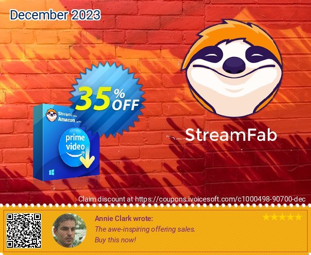 StreamFab Amazon Downloader (1 month License) discount 35% OFF, 2024 Mother's Day offering discount. 35% OFF StreamFab Amazon Downloader 1 month License, verified
