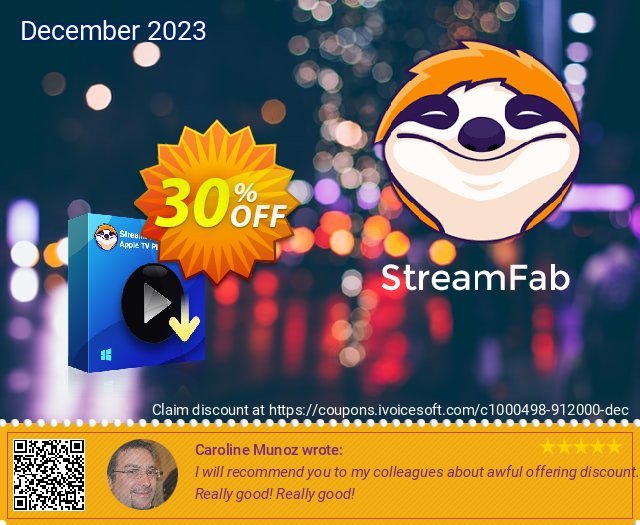 StreamFab Apple TV Plus Downloader (1 Year) discount 30% OFF, 2024 Mother's Day offering sales. 30% OFF StreamFab Apple TV Plus Downloader (1 Year), verified