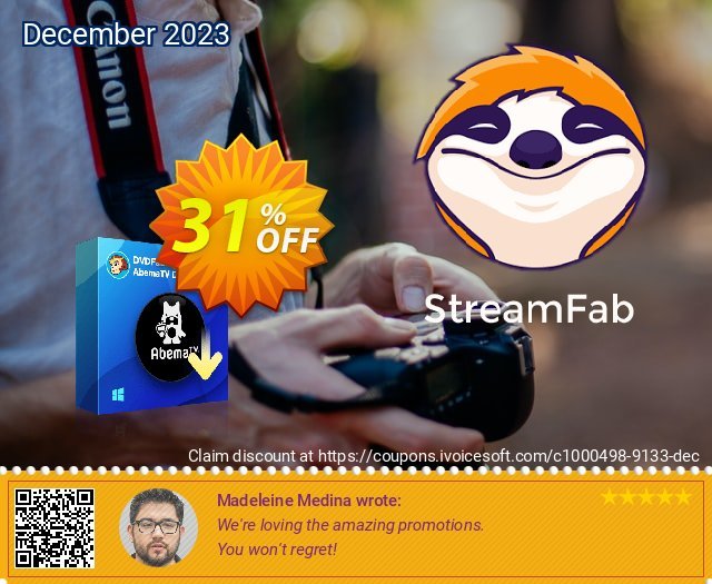 StreamFab AbemaTV Downloader 大的 促销 软件截图