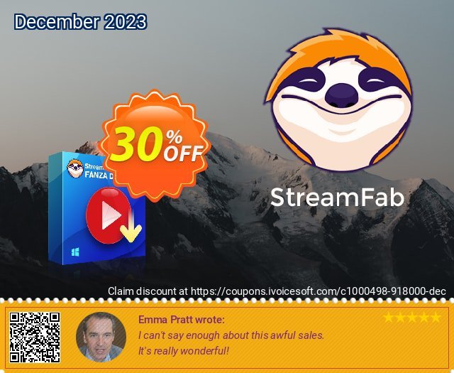 StreamFab FANZA Downloader (1 Year License) discount 30% OFF, 2024 Mother's Day offering sales. 30% OFF StreamFab FANZA Downloader (1 Year License), verified