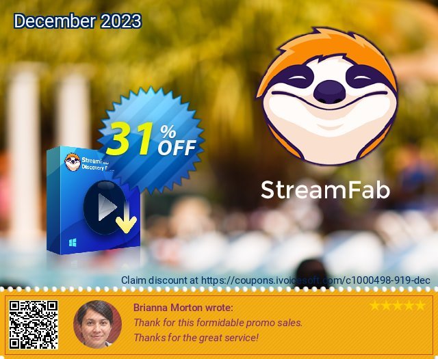 StreamFab Discovery Plus Downloader discount 31% OFF, 2023 Library Lovers Month offering sales. 31% OFF StreamFab Discovery Plus Downloader, verified
