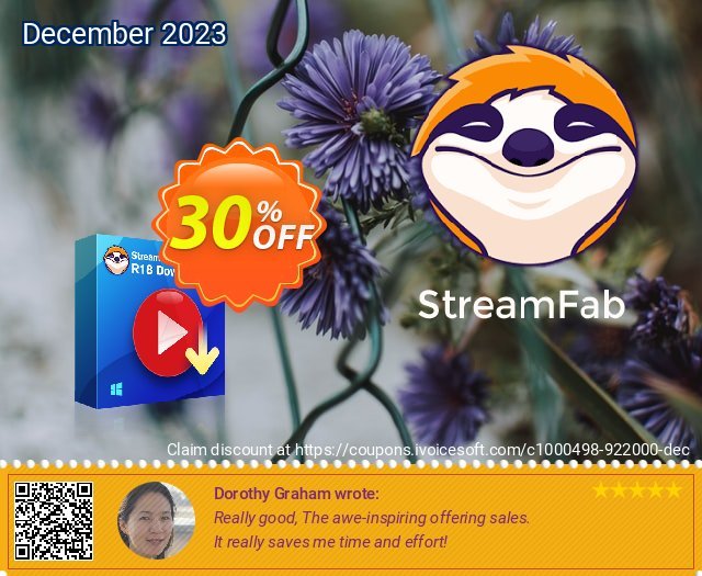 StreamFab R18 Downloader (1 Month License) discount 30% OFF, 2023 Teddy Day sales. 30% OFF StreamFab R18 Downloader (1 Month License), verified