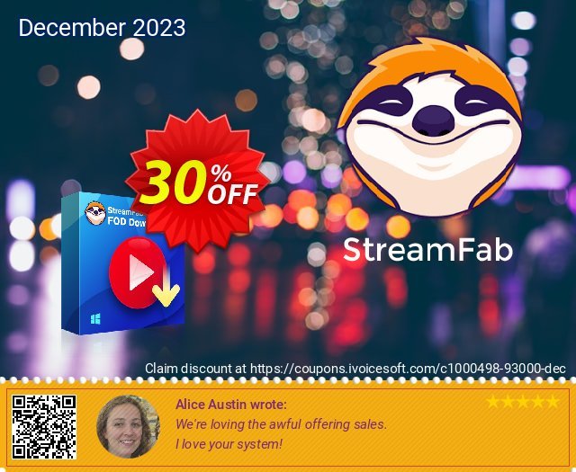 StreamFab FOD Downloader (1 Month) discount 30% OFF, 2024 Mother's Day offering sales. 30% OFF StreamFab FOD Downloader (1 Month), verified