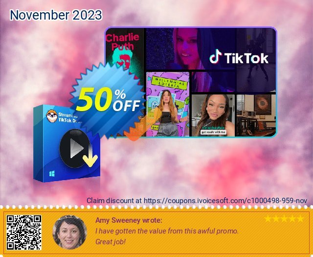 StreamFab TikTok Downloader wunderbar Promotionsangebot Bildschirmfoto