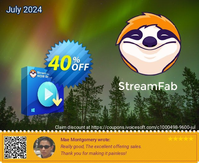 StreamFab WOW Downloader (1 Month License) discount 40% OFF, 2024 Talk Like a Pirate Day promo sales. 40% OFF StreamFab WOW Downloader (1 Month License), verified