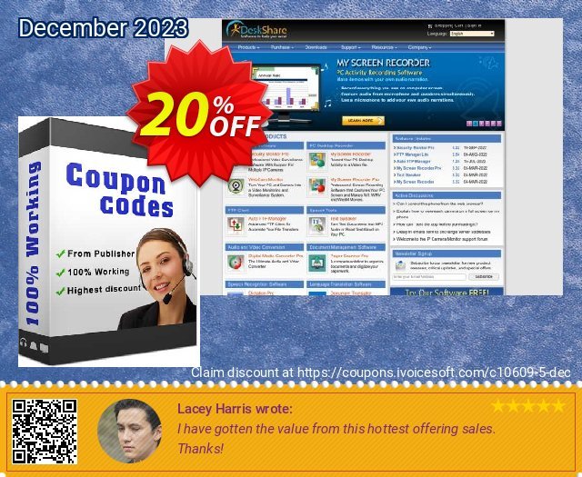 WebCam Monitor discount 20% OFF, 2024 World Heritage Day deals. DeskShare Coupon (10609)