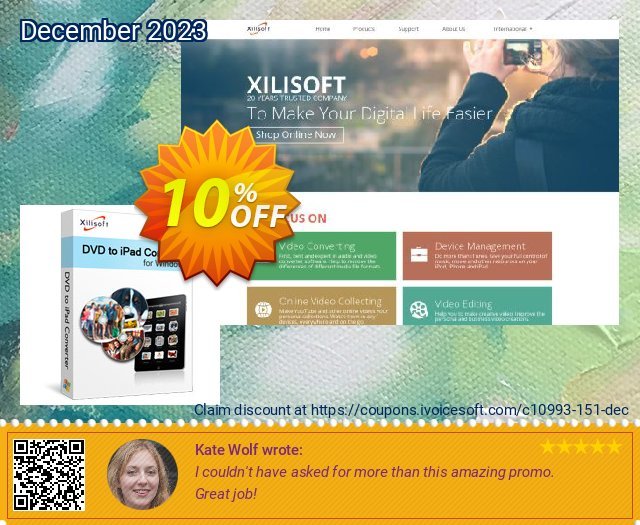 Xilisoft DVD to iPad Converter discount 10% OFF, 2024 April Fools' Day sales. Xilisoft DVD to iPad Converter stunning offer code 2024
