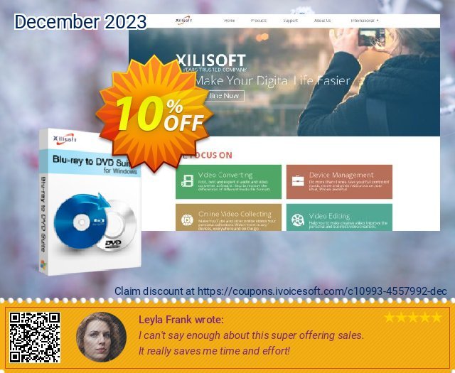 Get 10% OFF Xilisoft Blu-ray to DVD Suite offering sales