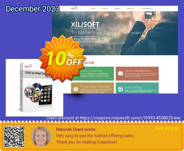 Xilisoft DVD to iPad Converter for Mac beeindruckend Außendienst-Promotions Bildschirmfoto