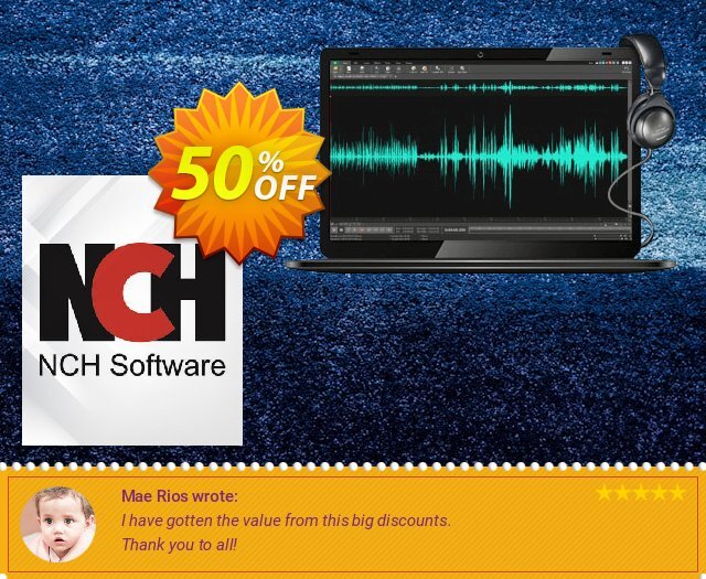 WavePad Audio Editing Software discount 50% OFF, 2024 April Fools' Day offering sales. NCH coupon discount 11540