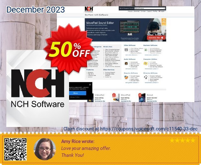 Prism Video-Konverter Software discount 50% OFF, 2022 Christmas & New Year offer. NCH coupon discount 11540