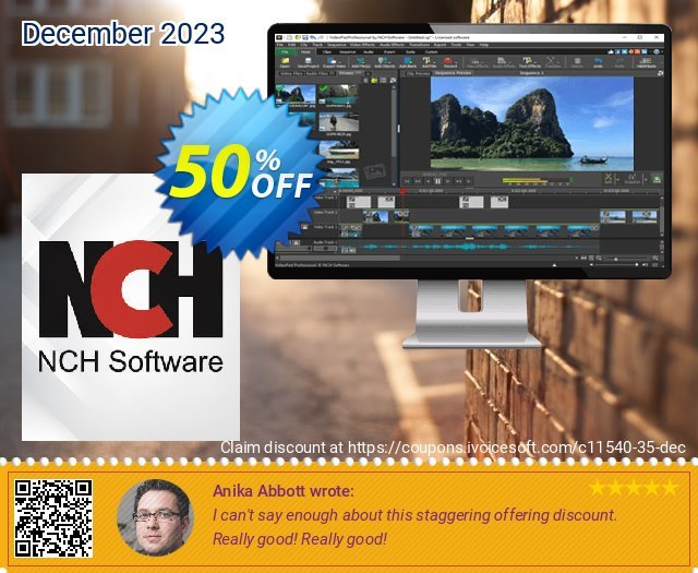 VideoPad Video Editor Master Edition discount 50% OFF, 2022 Egg Day discounts. NCH coupon discount 11540