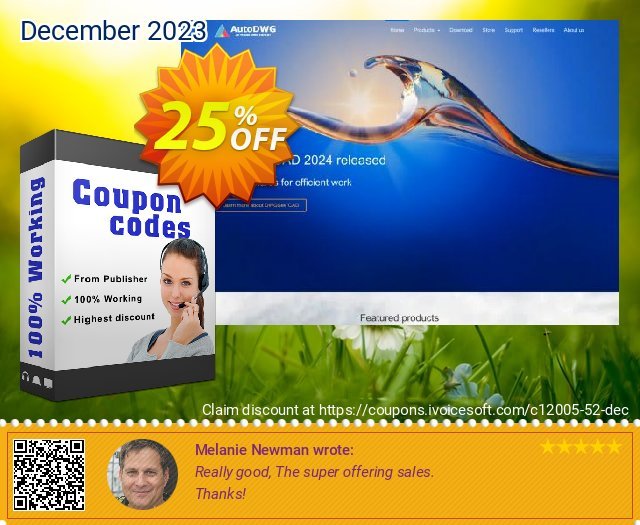 AutoDWG DGN to DWG Converter server license discount 25% OFF, 2024 April Fools Day sales. 25% AutoDWG (12005)