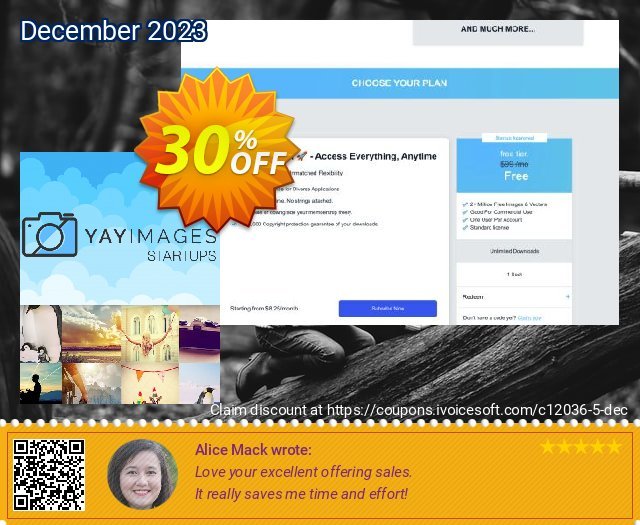 Yay Images Startups Solo Plan 气势磅礴的 产品销售 软件截图