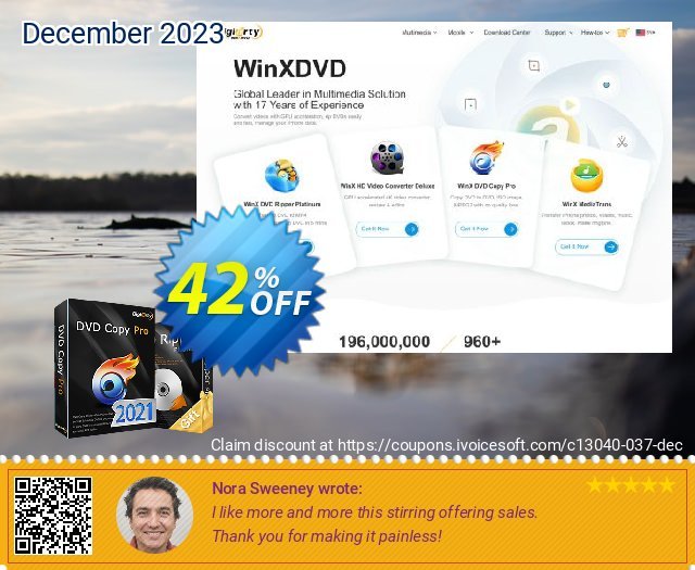 WinX DVD Copy Pro 令人敬畏的 产品销售 软件截图