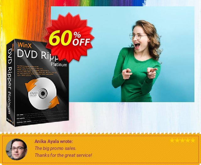 WinX DVD Ripper Platinum Lifetime keren voucher promo Screenshot