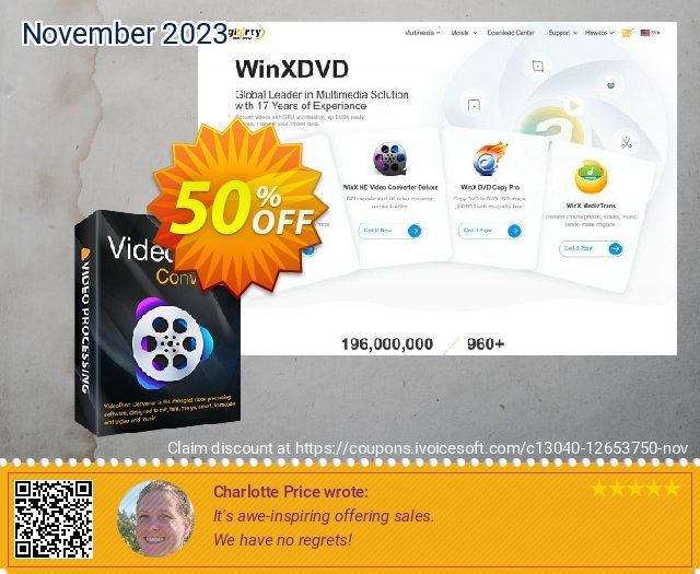 VideoProc Converter 1 year license discount 50% OFF, 2023 Rose Day offering discount. 50% OFF VideoProc One Year License, verified