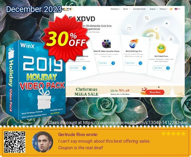 WinX 2019 Holiday Video Pack verblüffend Außendienst-Promotions Bildschirmfoto