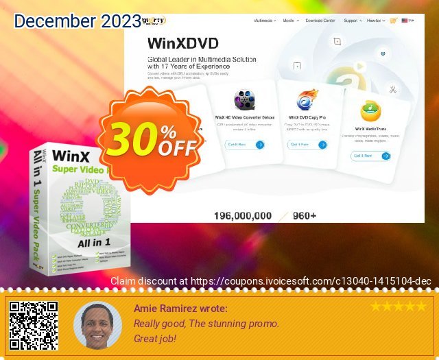 Get 30% OFF WinX Super Video Pack offering sales