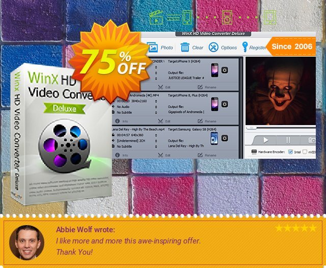 WinX HD Video Converter Deluxe (1 year License) luar biasa penawaran diskon Screenshot