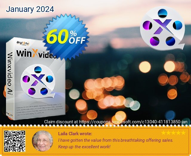WinXvideo AI Lifetime License discount 60% OFF, 2024 American Heart Month offering sales. 60% OFF WinXvideo AI Lifetime License, verified