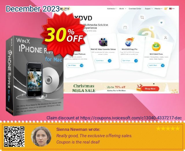 WinX iPhone Ripper for Mac discount 30% OFF, 2024 April Fools Day promo sales. WinX iPhone Ripper for Mac big discounts code 2024