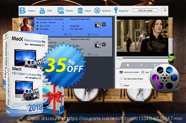 MacX HD Video Converter Pro for Windows wundervoll Preisnachlässe Bildschirmfoto