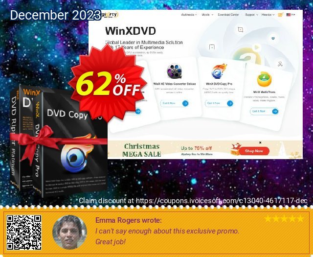 WinX DVD Backup Software Pack menakjubkan penawaran loyalitas pelanggan Screenshot