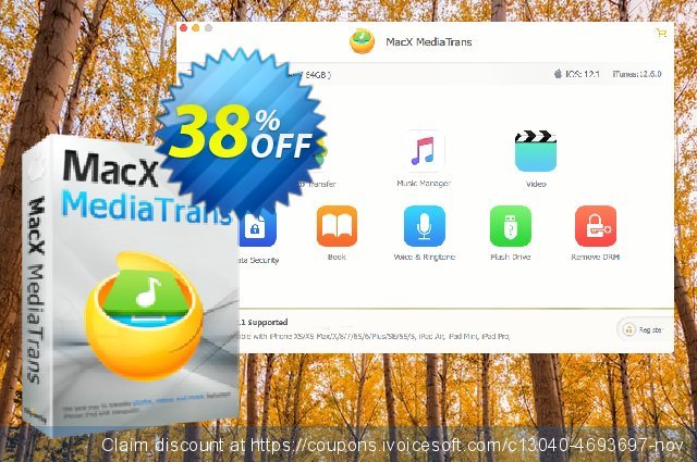 MacX MediaTrans discount 64% OFF, 2024 Easter Day offering sales. 50% OFF MacX MediaTrans, verified