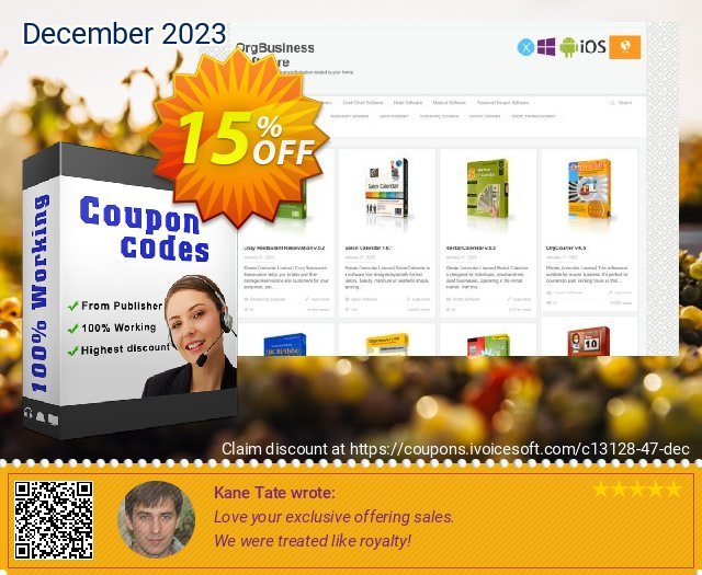 OrgCalendar Software - One Year Subscription discount 15% OFF, 2024 Easter Day offering deals. OrgBusiness coupon (13128)