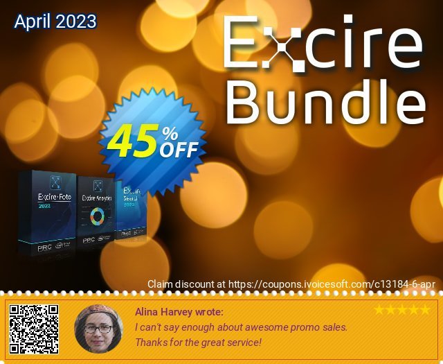 Excire Collection: Excire Foto + Analytics + Search discount 45% OFF, 2024 April Fools' Day promo sales. 45% OFF Excire Collection: Excire Foto + Analytics + Search, verified