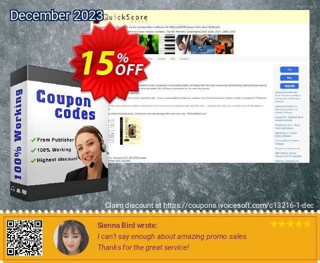 QuickScore Elite Level II 2015 discount 15% OFF, 2024 April Fools' Day promotions. Sion Soft coupon (13216)