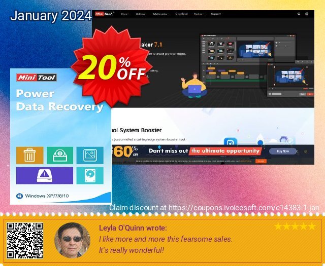 MiniTool Power Data Recovery discount 20% OFF, 2022 Egg Day offering sales. 20% off